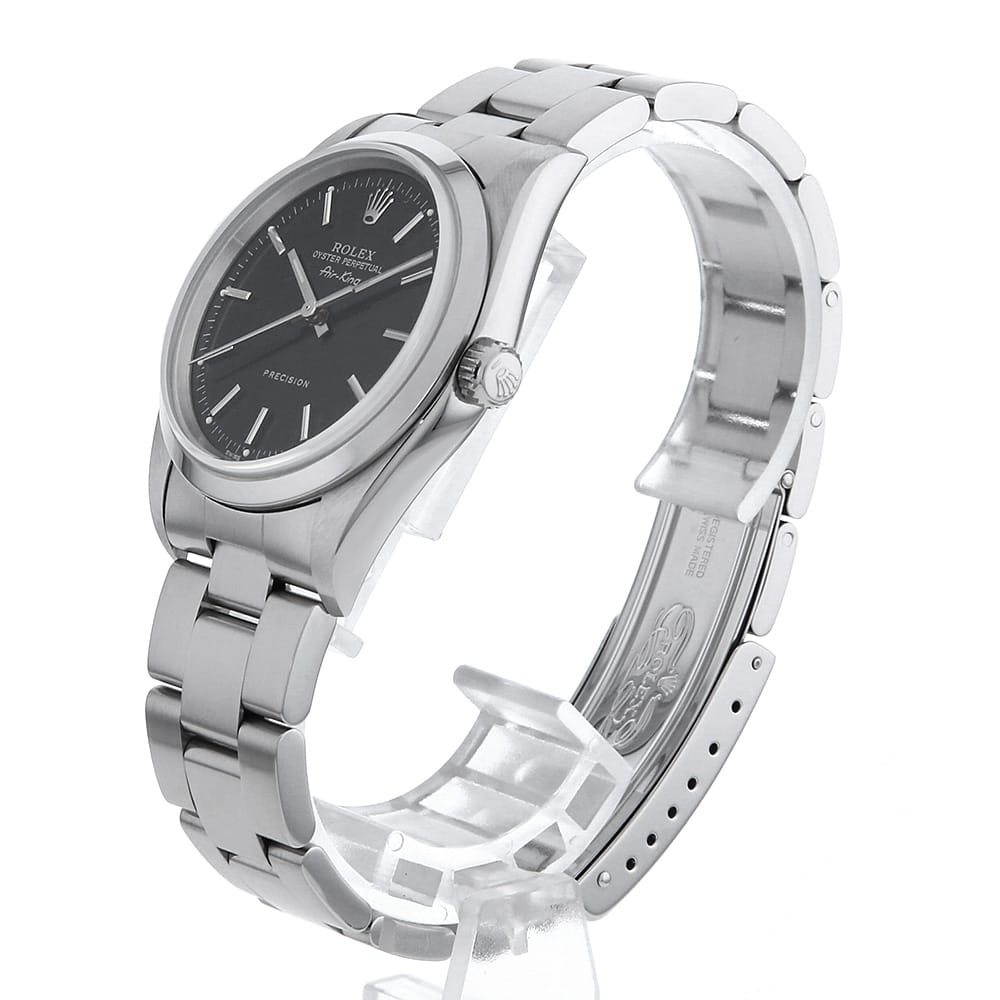 Pre-owned Rolex Air-King 14000M Black Bar Y-number Men's