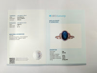 3.03 Ct Oval Mixed Cut Natural Sapphire 14K Gold Ring