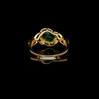 1.36 Ct Oval Mixed Cut Natural Emerald 14K Gold Ring