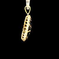 2.99 Ct Round Sapphire 14K Gold Pendant