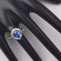 2.76 Ct Pear Sapphire 9K Gold Ring