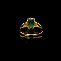 1.31 Ct Octagon Step Cut Natural Emerald 14K Gold Ring