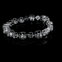 30.39 Ct Round Lab Grown Diamond 14K Gold Bracelet