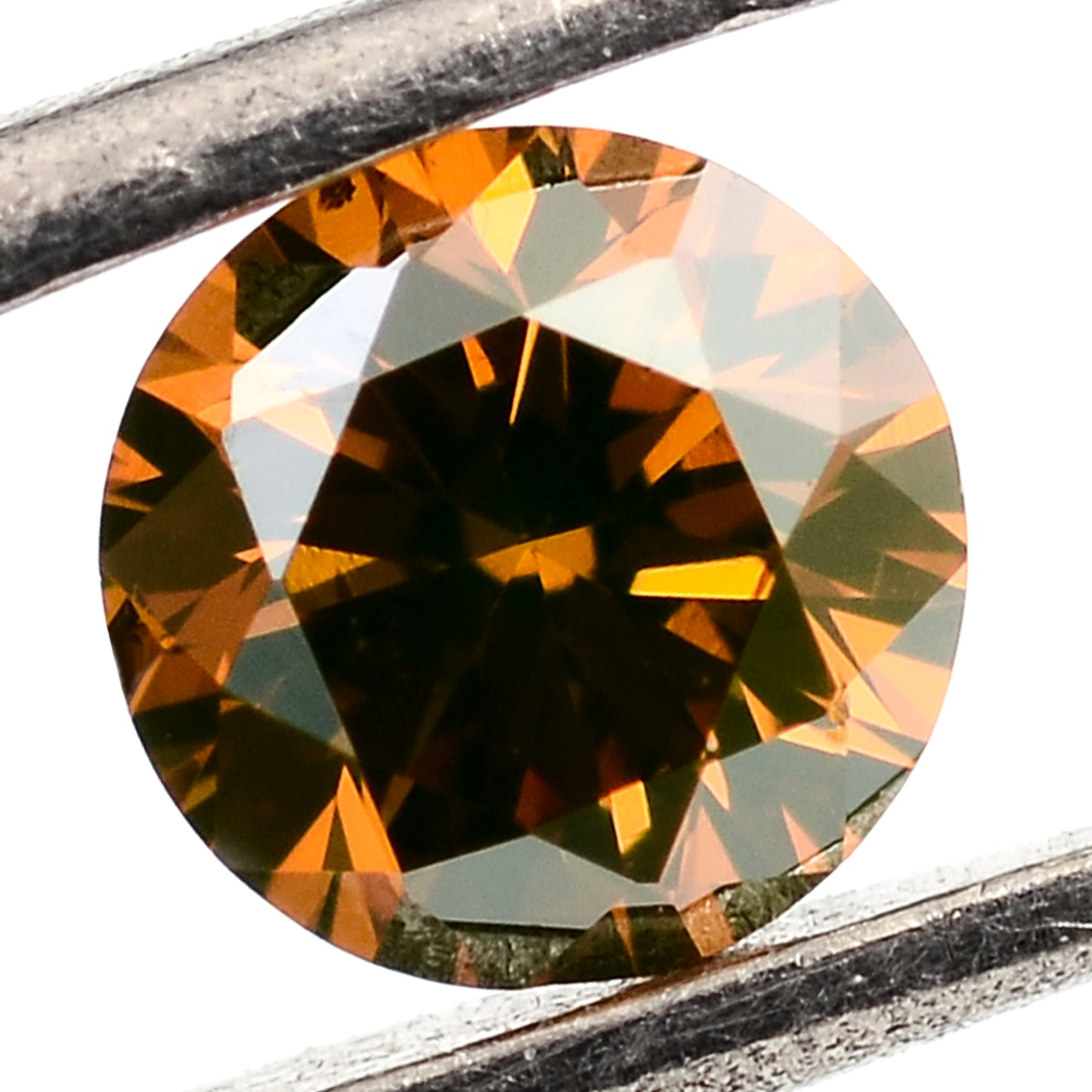 0.56 Red Diamond Round Loose Gemstone