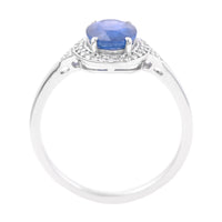 1.69 Ct Oval Mixed Cut Natural Sapphire 950 Platinum Ring