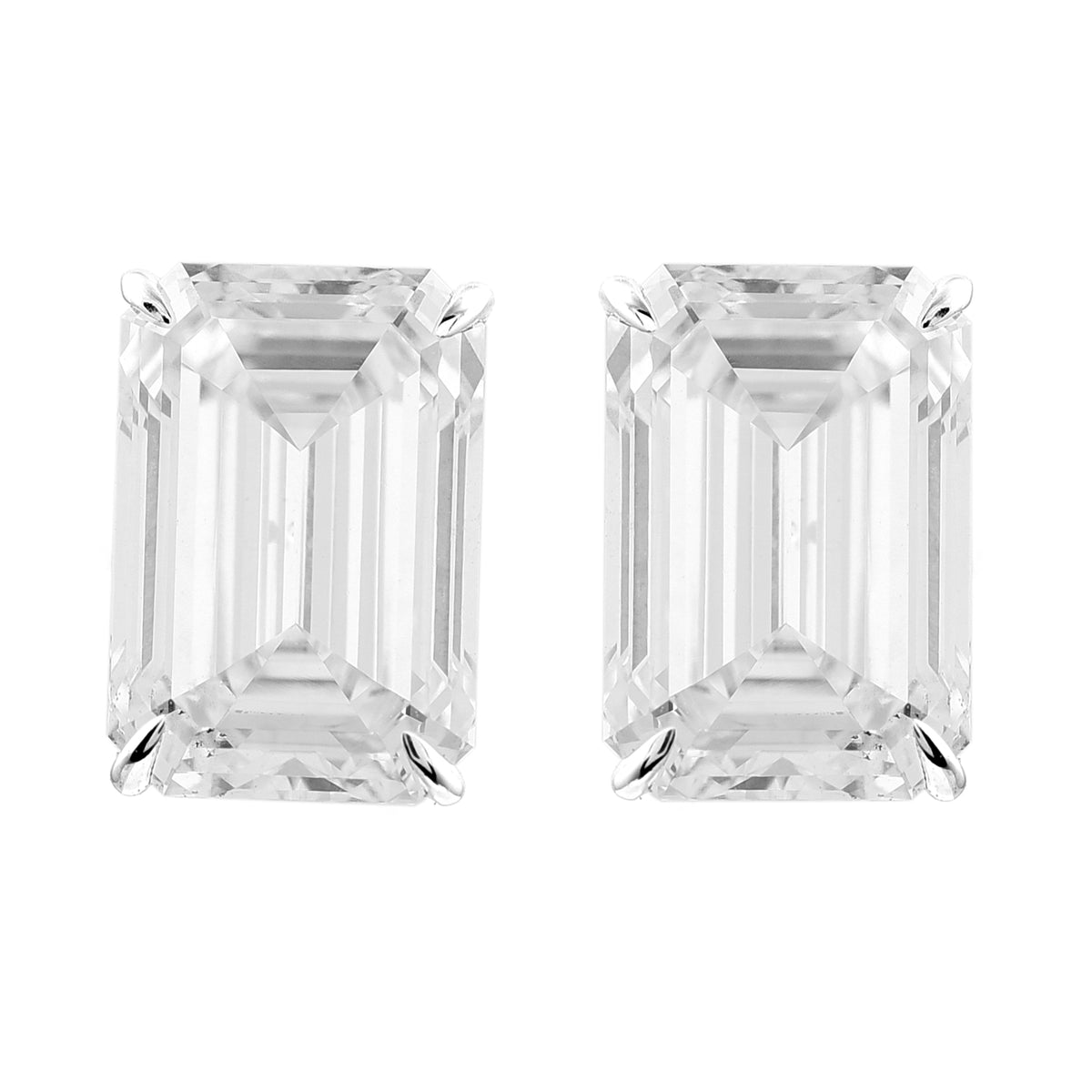 3.86 Carats Lab Grown Diamond 14K Gold Earrings