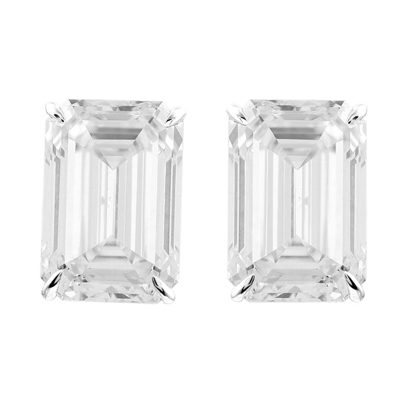 3.86 Carats Lab Grown Diamond 14K Gold Earrings