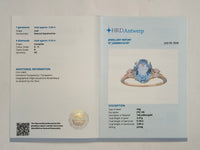 2.74 Ct Oval Natural Aquamarine 14K Gold Ring