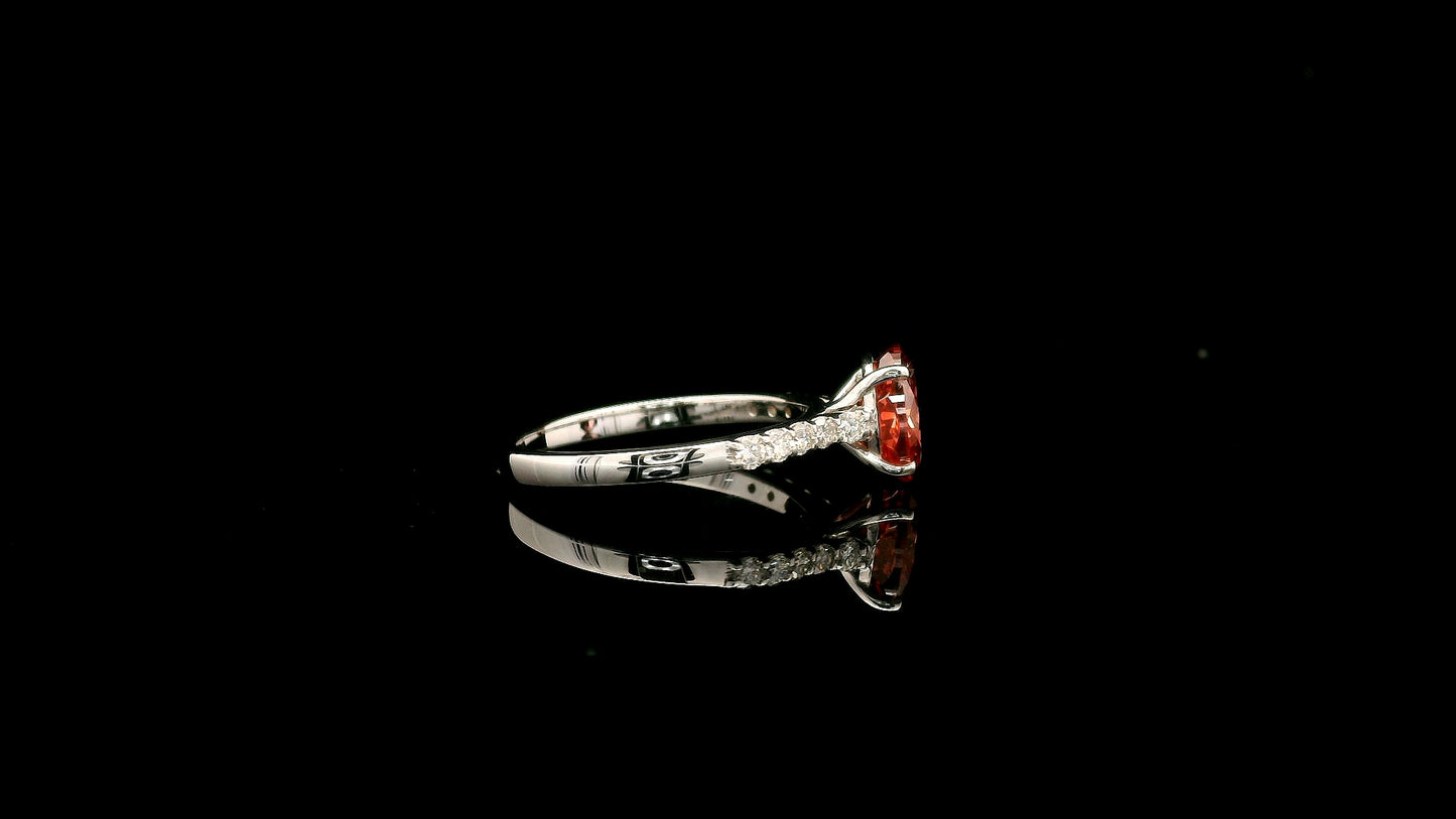 1.77 Carats Pink Lab Grown Diamond 14K Gold Ring
