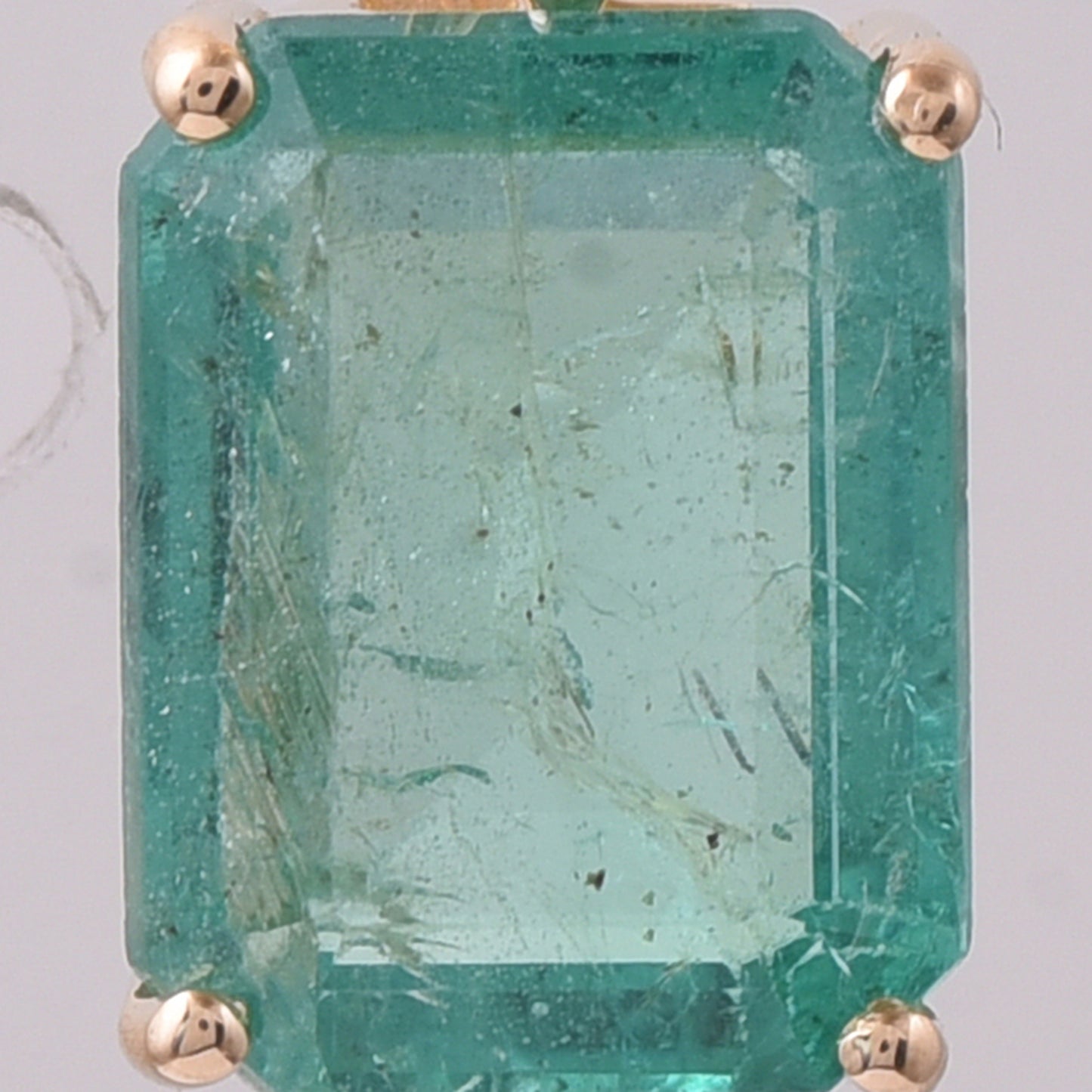 2.08 Ct Octagon Emerald 14K Gold Pendant