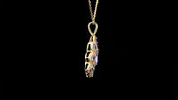 1.71 Ct Marquise Tanzanite 14K Gold Pendant