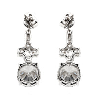 3.83 Ct Round Lab Grown Diamond 14K Gold Earrings