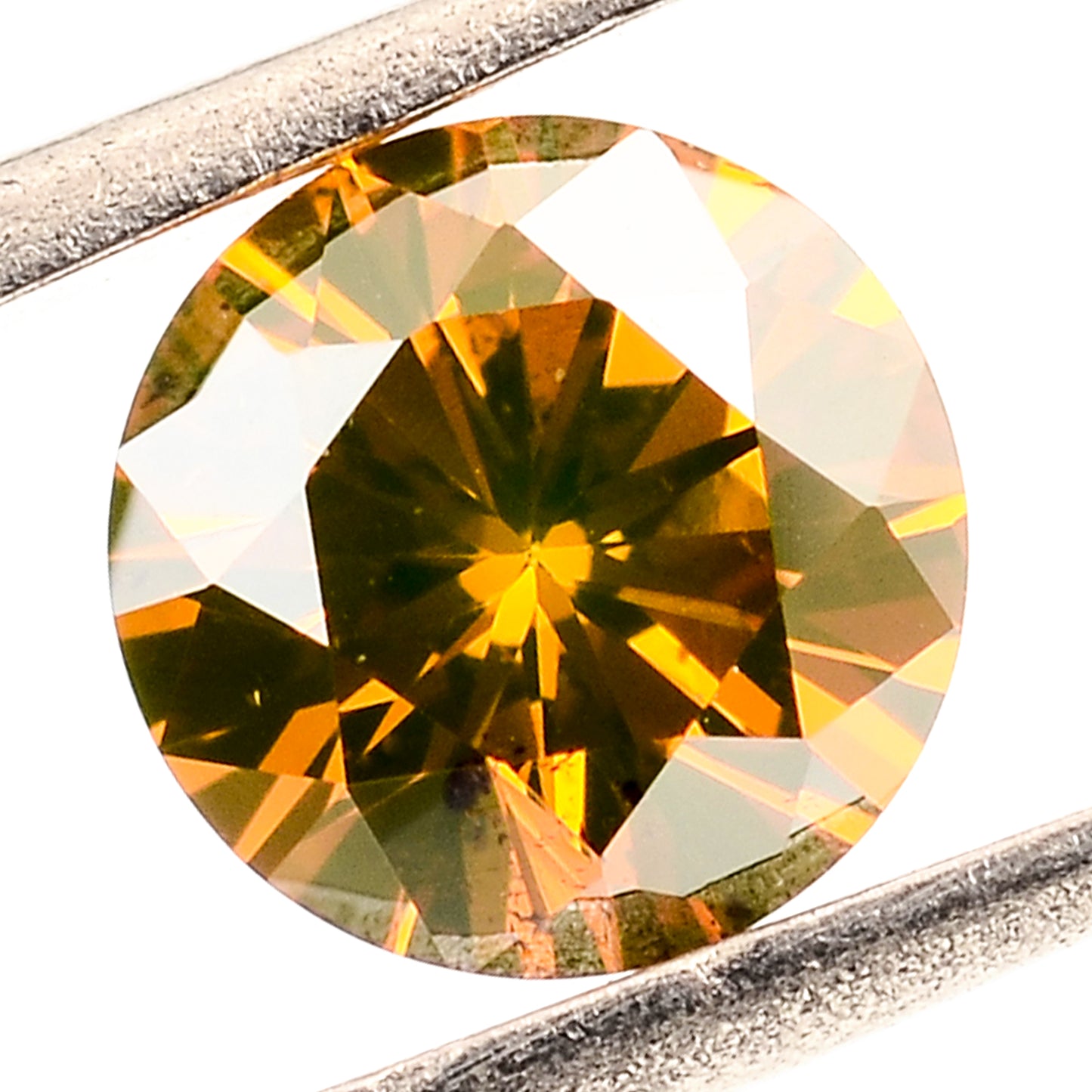 0.26 Red Diamond Round Loose Gemstone
