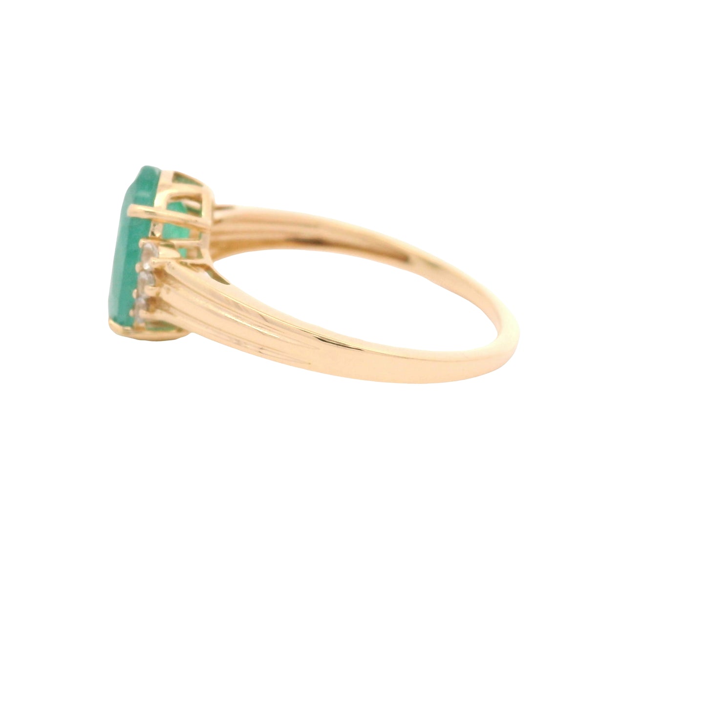 1.86 Ct Oval Emerald 14K Gold Ring