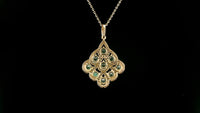 1.30 Ct Round Emerald 14K Gold Pendant