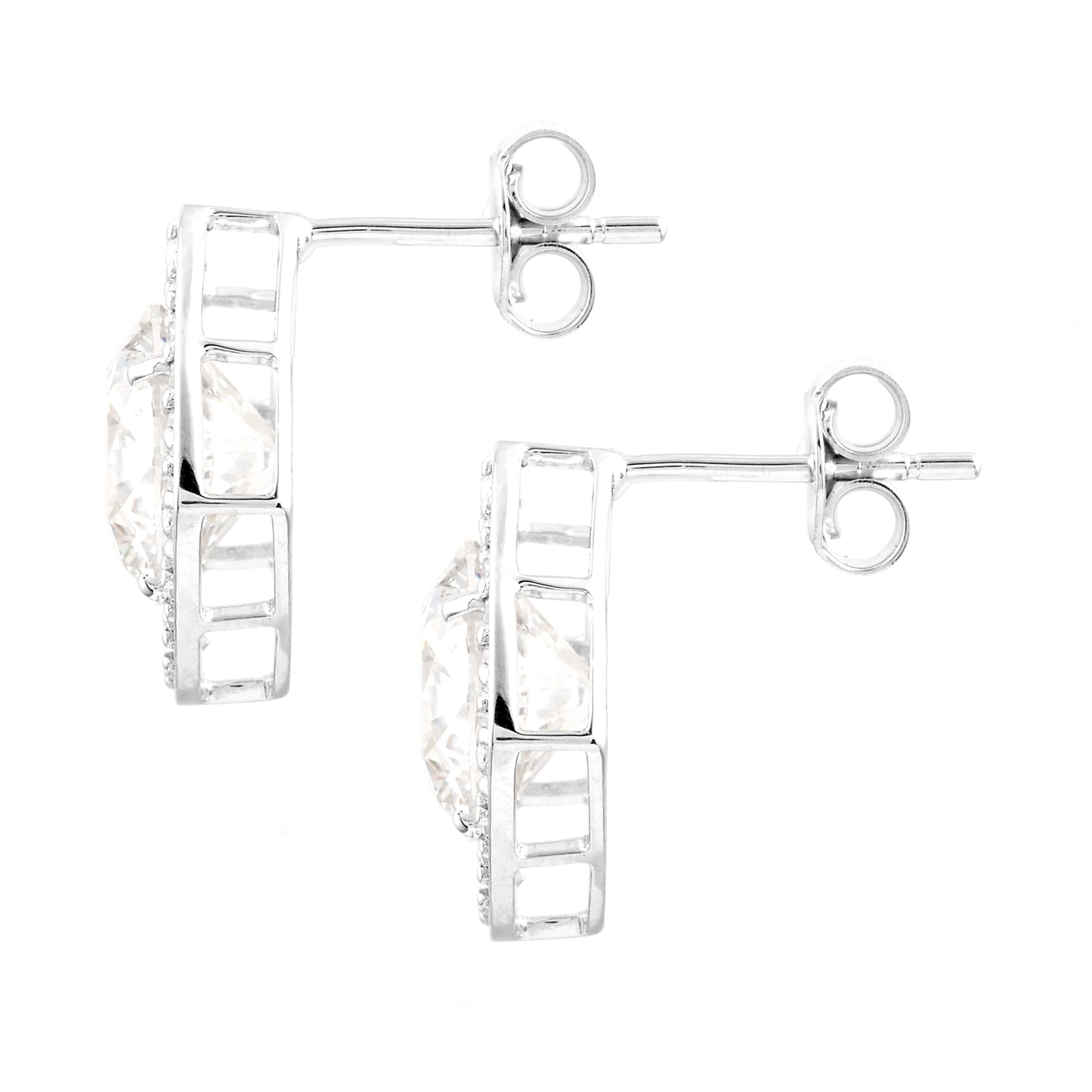 6.27 Carats Lab Grown Diamond 14K Gold Earrings