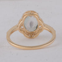 2.12 Ct Oval Multi Tourmaline 9K Gold Ring