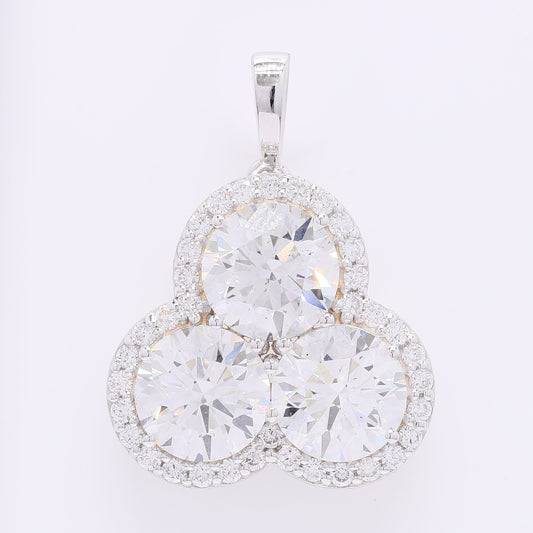 5.55 Carats Lab Grown Diamond 14K Gold Pendant