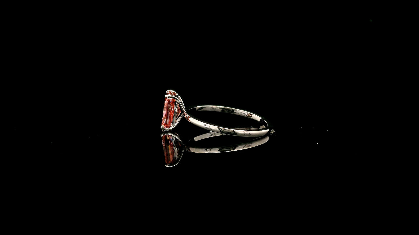 1.53 Carats Pink Lab Grown Diamond 14K Gold Ring