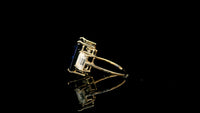 14.92 Ct Octagon Lab Grown Sapphire 14K Gold Ring