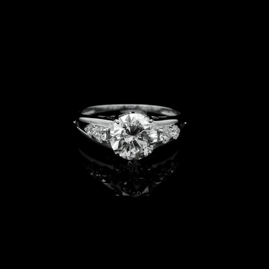 1.72 Ct Round Lab Grown Diamond 14K Gold Ring
