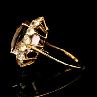 13.62 Ct Cushion Kunzite 14K Gold Ring