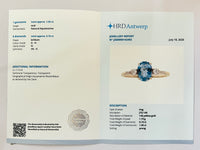 1.24 Ct Oval Natural Aquamarine 14K Gold Ring