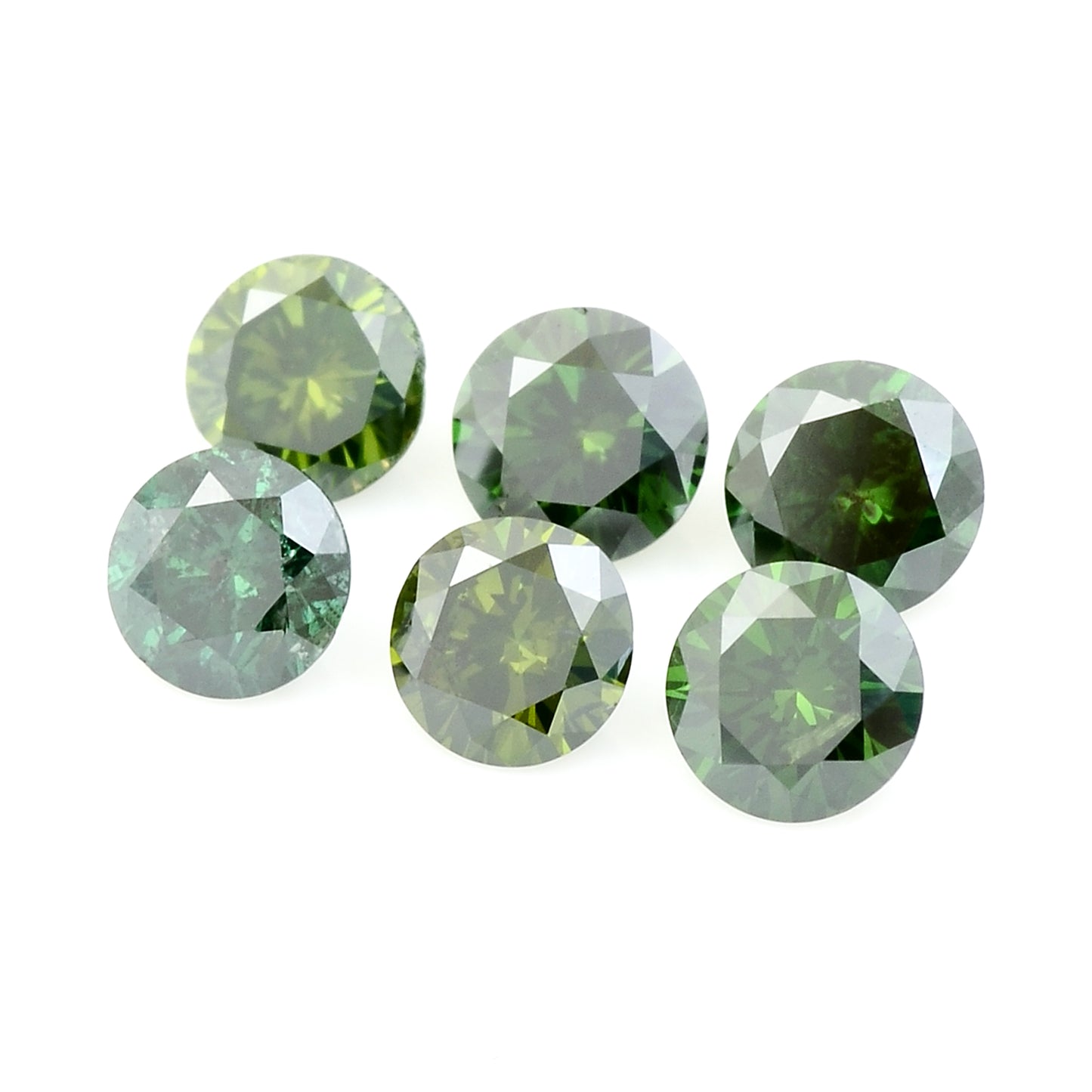 0.66 Green Diamond Round Loose Gemstone