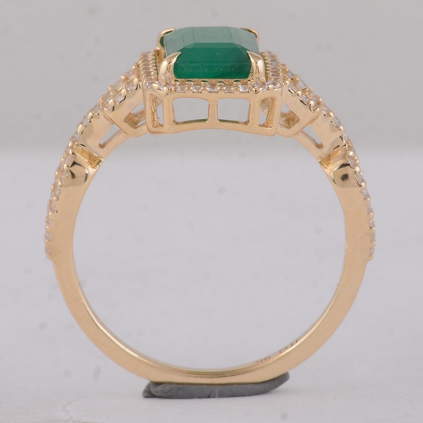 1.88 Ct Octagon Emerald 9K Gold Ring