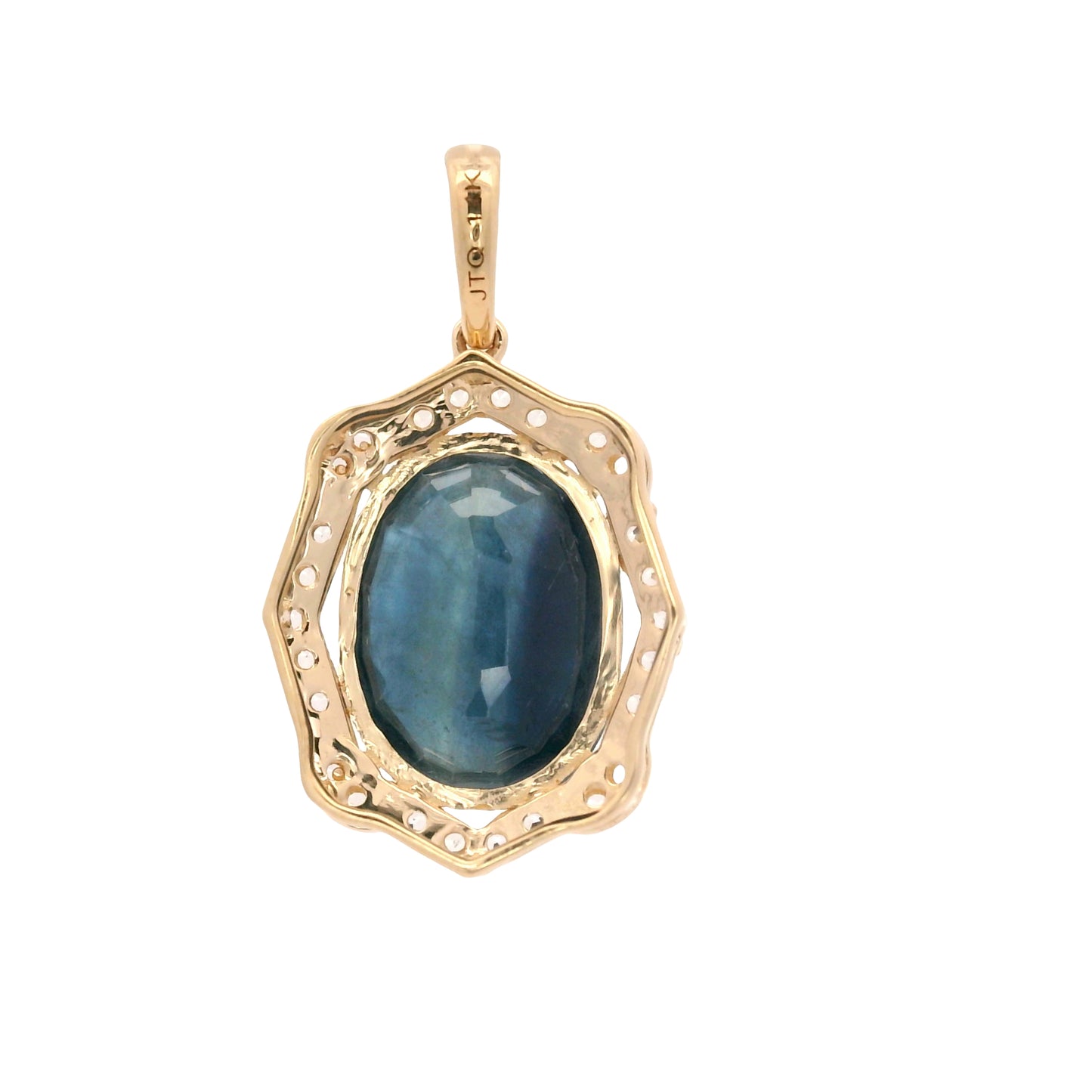 4.71 Ct Oval Sapphire 14K Gold Pendant