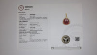 3.91 Ct Pear Cabochon Natural Tourmaline 14K Gold Pendant