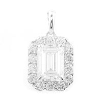 2.44 Carats Lab Grown Diamond 14K Gold Pendant