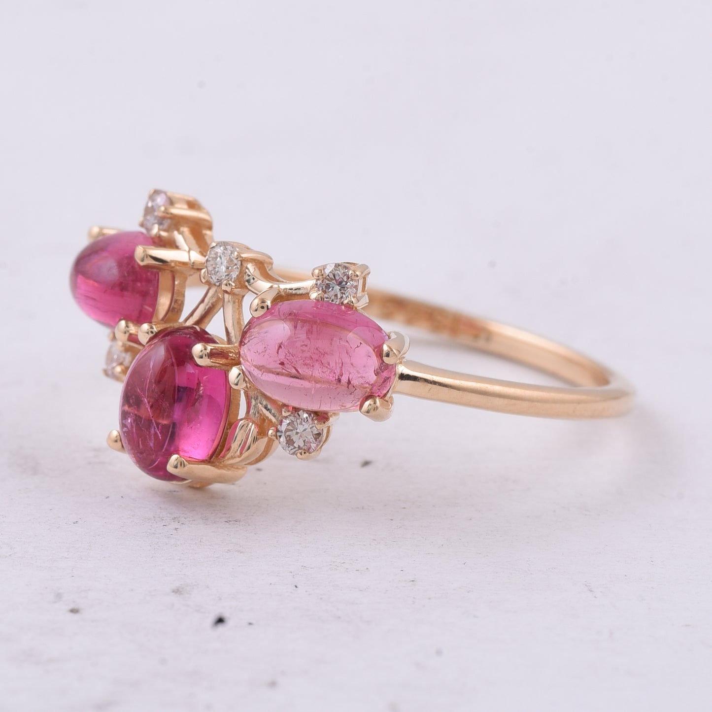 1.86 Ct Oval Natural Pink Tourmaline 14K Gold Ring