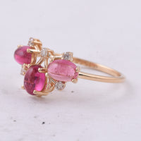 1.86 Ct Oval Natural Pink Tourmaline 14K Gold Ring