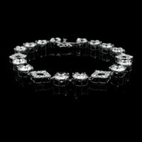 23.50 Ct Round Lab Grown Diamond 14K Gold Bracelet