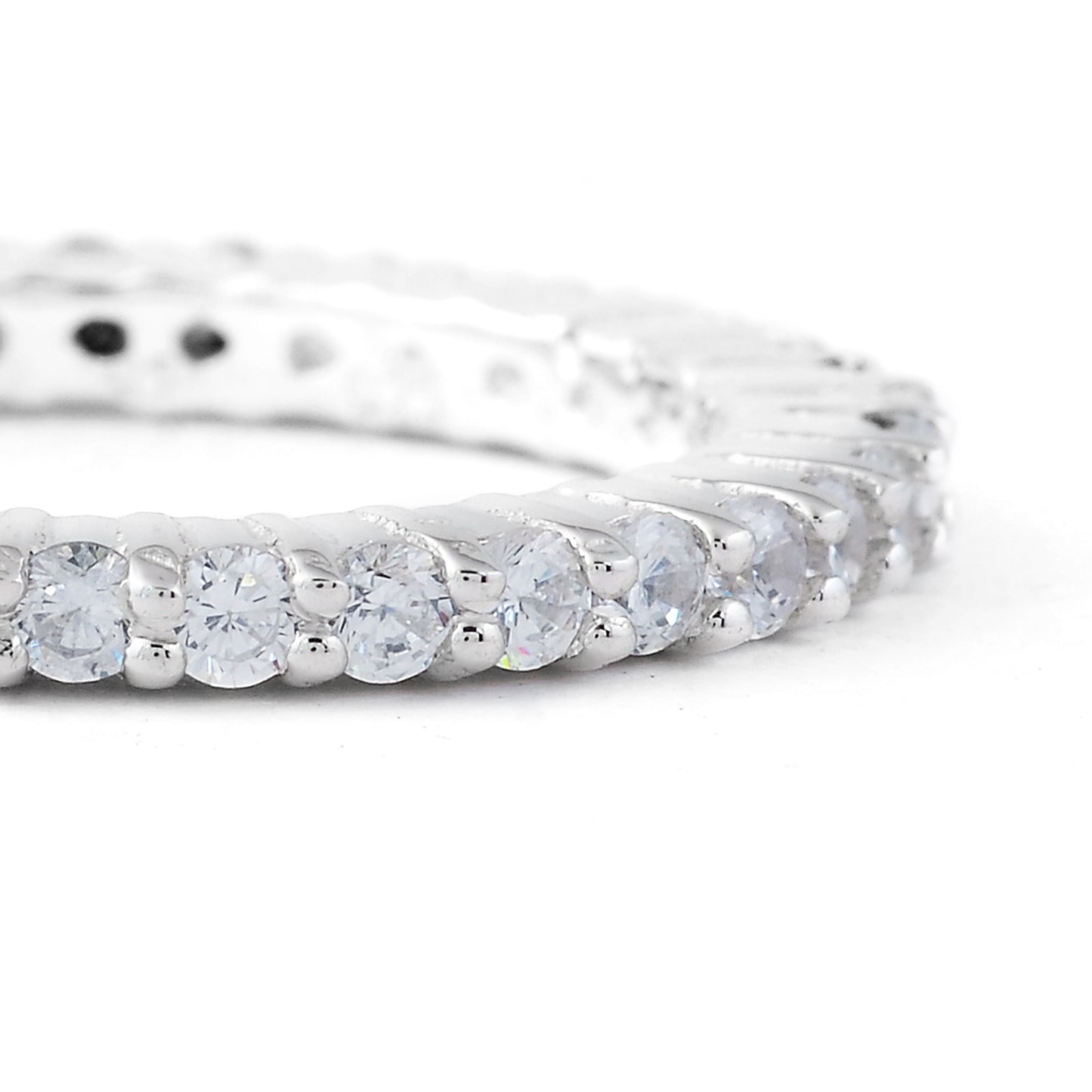 2.10 Ct Round Cubic Zirconia, 925 Sterling Silver Ring