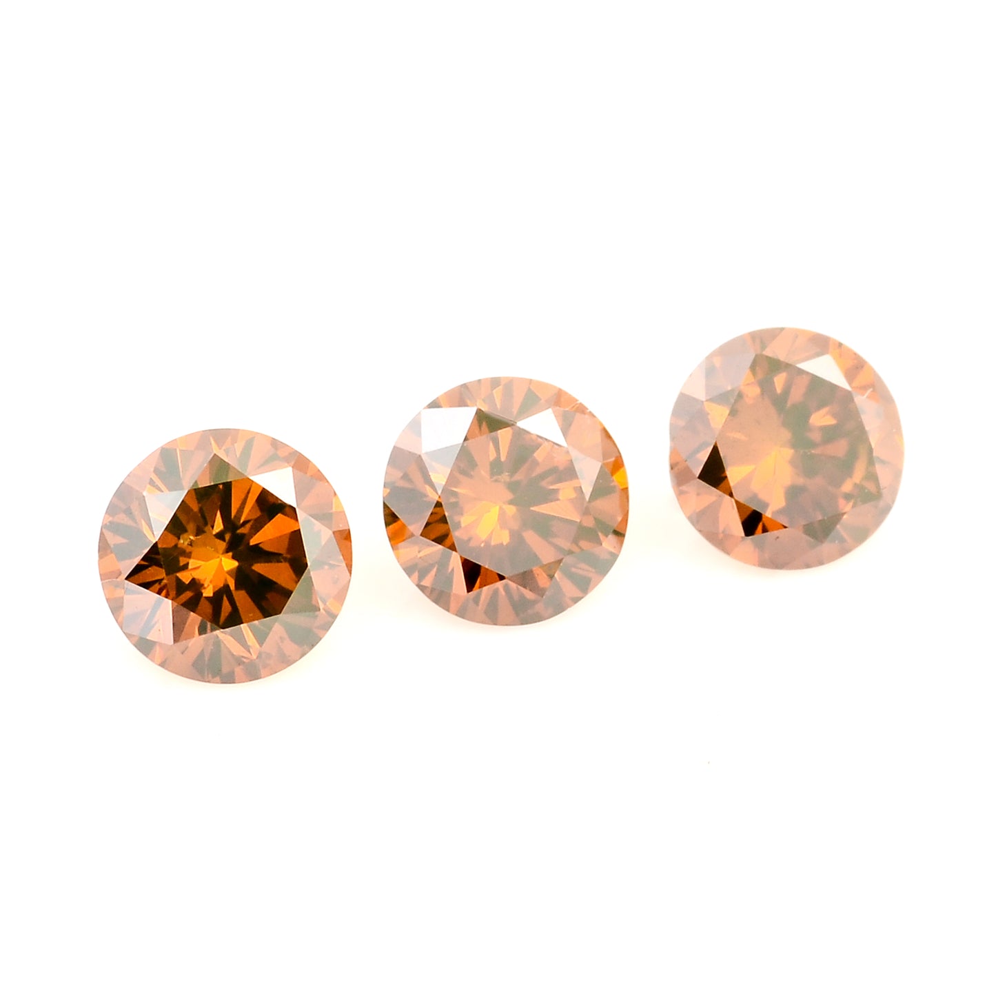 0.54 Red Diamond Round Loose Gemstone