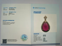 2.38 Ct Pear Natural Tourmaline 14K Gold Pendant