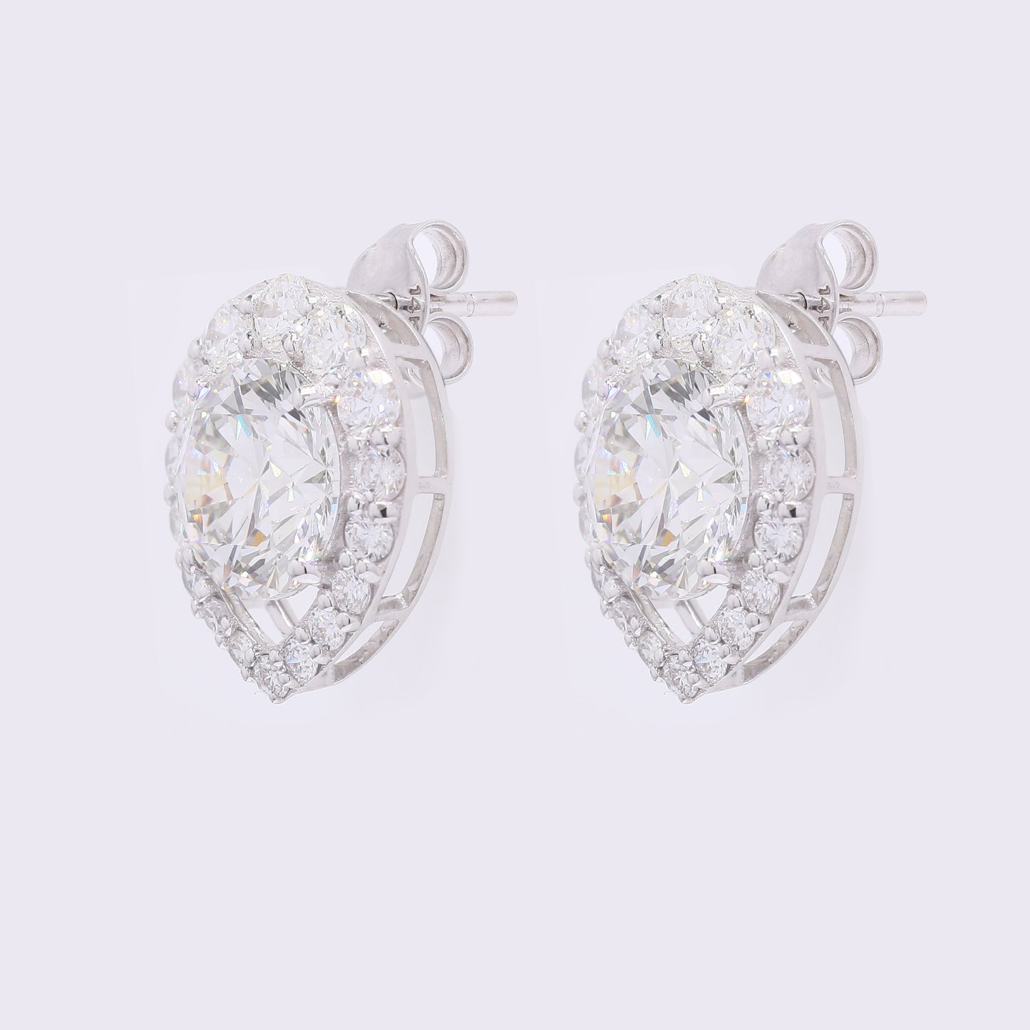 4.12 Carats Lab Grown Diamond 14K Gold Earrings