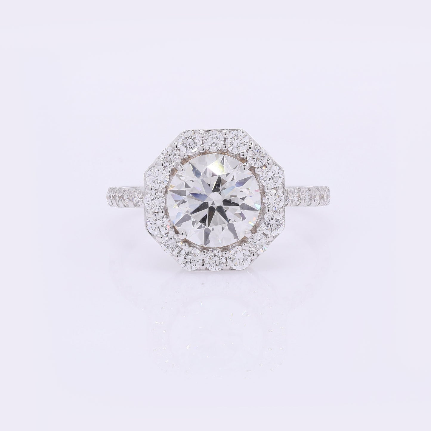 2.69 Carats Lab Grown Diamond 14K Gold Ring