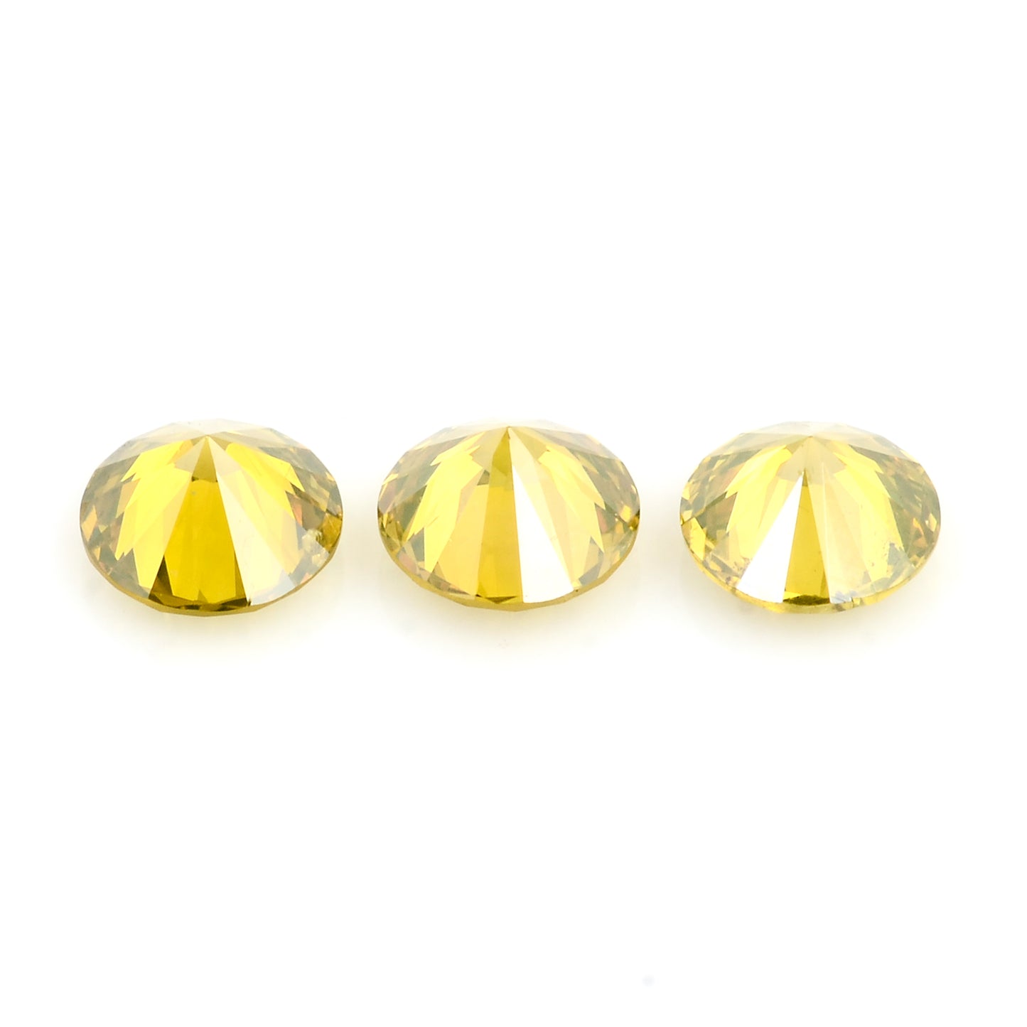 0.54 Yellow Diamond Round Loose Gemstone
