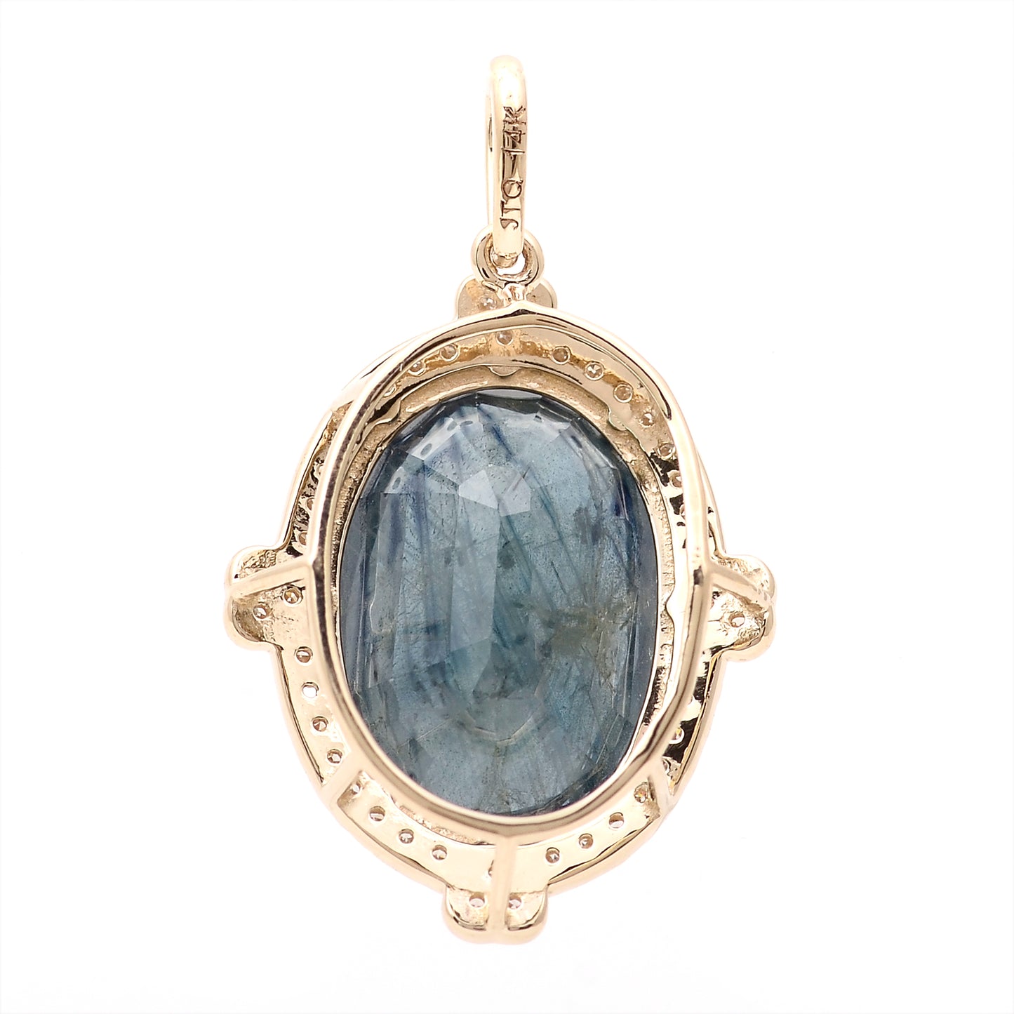 8.50 Ct Oval Natural Sapphire 14K Gold Pendant