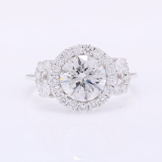 2.84 Carats Lab Grown Diamond 14K Gold Ring