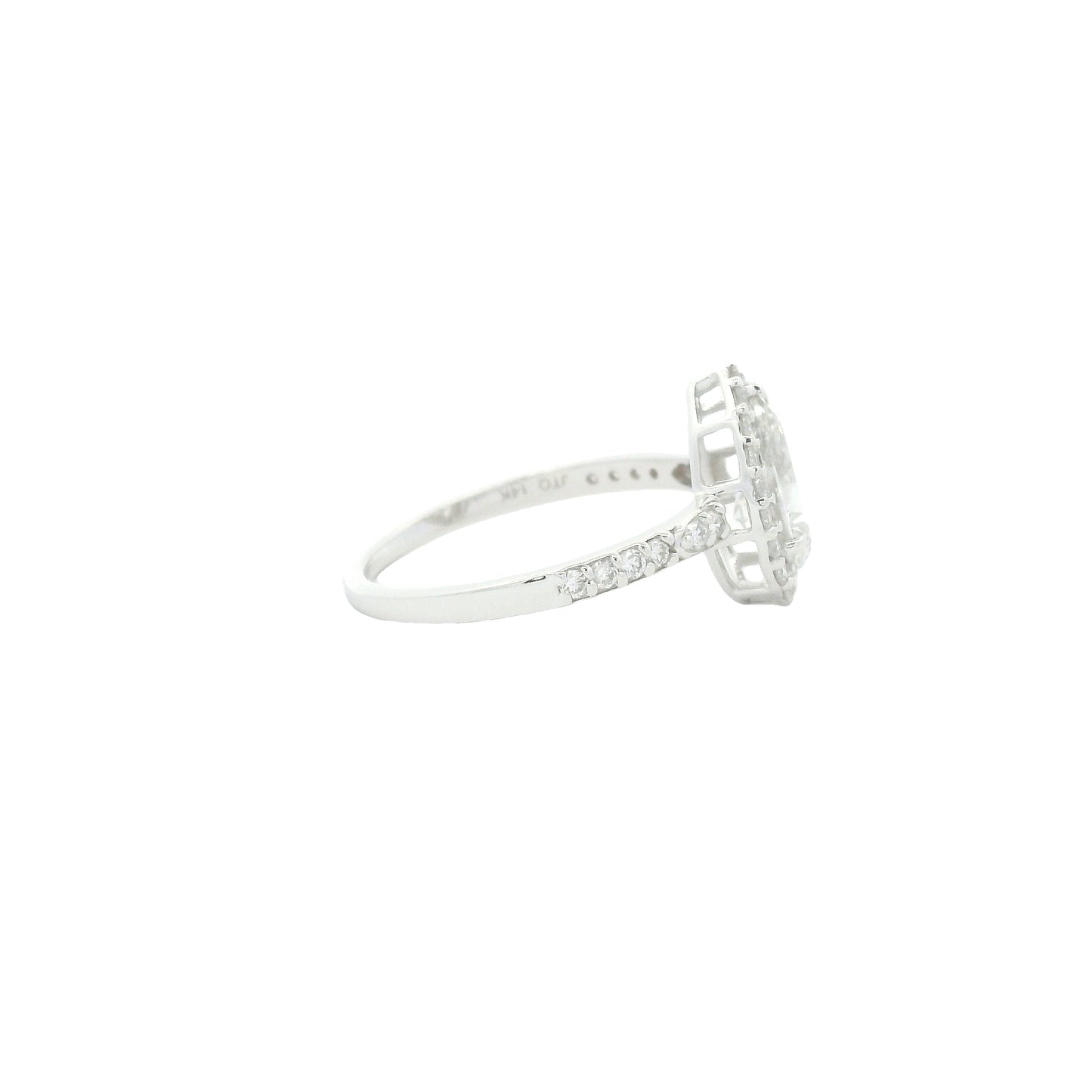 1.38 Carats Lab Grown Diamond 14K Gold Ring