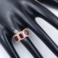 2.22 Ct Octagon Rubellite 14K Gold Ring