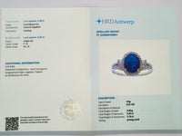 2.43 Ct Oval Mixed Cut Natural Sapphire 14K Gold Ring