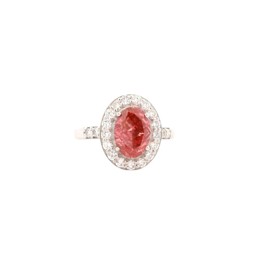 2.57 Carats Pink Lab Grown Diamond 14K Gold Ring