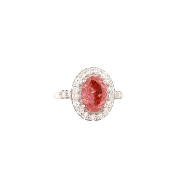 2.57 Carats Pink Lab Grown Diamond 14K Gold Ring