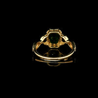 1.52 Ct Octagon Step Cut Natural Emerald 14K Gold Ring