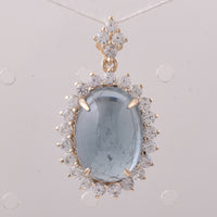 9.22 Ct Oval Tourmaline 9K Gold Pendant